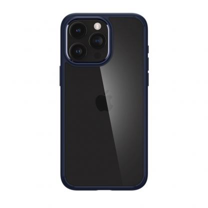 Spigen Ultra Hybrid Case - хибриден кейс с висока степен на защита за iPhone 15 Pro (син-прозрачен) 2