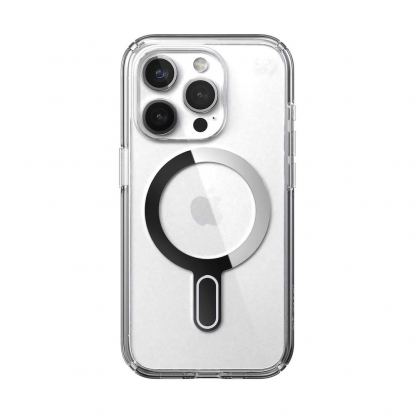 Speck Presidio ClickLock Perfect Clear Case - удароустойчив хибриден кейс с Magsafe за iPhone 15 Pro (прозрачен) 2