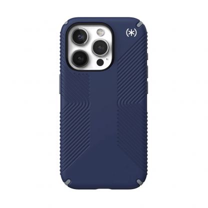 Speck Presidio 2 Grip Case - удароустойчив хибриден кейс за iPhone 15 Pro (тъмносин) 8