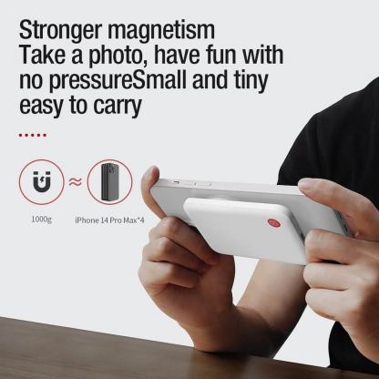 Nillkin PowerStone Magnetic Wireless Charging Power Bank 5000 mAh 15W - преносима външна батерия с USB-C порт и безжично зареждане с MagSafe (черен) 5