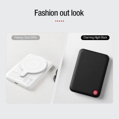 Nillkin PowerStone Magnetic Wireless Charging Power Bank 5000 mAh 15W - преносима външна батерия с USB-C порт и безжично зареждане с MagSafe (черен) 10