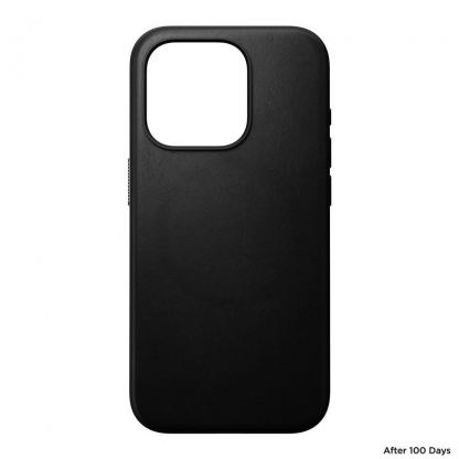 Nomad Modern Leather MagSafe Case - кожен (естествена кожа) кейс с MagSafe за iPhone 15 Pro (черен) 3