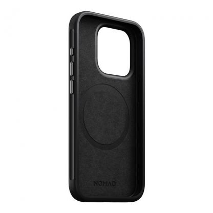 Nomad Modern Leather MagSafe Case - кожен (естествена кожа) кейс с MagSafe за iPhone 15 Pro (тъмнокафяв) 5