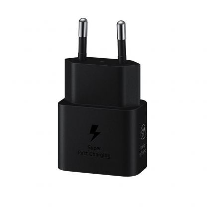 Samsung USB-C 25W Travel Wall Charger EP-T2510NBEGEU - захранване за ел. мрежа с USB-C изход с технология за бързо зареждане (черен) (ритейл опаковка) 3