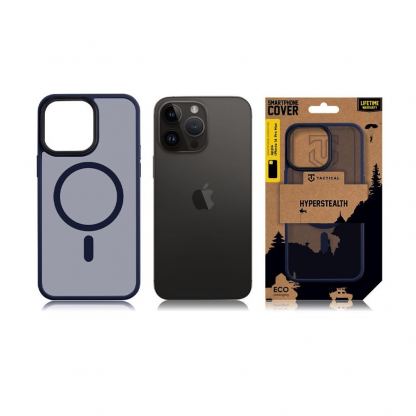 Tactical MagForce Hyperstealth Cover - хибриден удароустойчив кейс с MagSafe за iPhone 14 Pro Max (тъмносин) 3