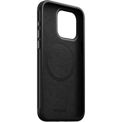 Nomad Modern Leather MagSafe Case - кожен (естествена кожа) кейс с MagSafe за iPhone 15 Pro Max (черен) 6