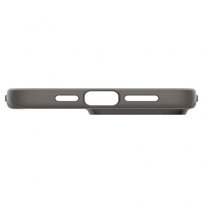 Spigen Thin Fit Case - качествен тънък матиран кейс за iPhone 15 Pro Max (тъмносив) 6