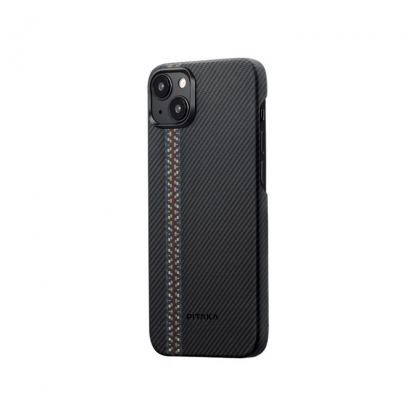 Pitaka MagEZ 4 600D Fusion Weaving Aramid Fiber MagSafe Case - кевларен кейс с MagSafe за iPhone 15 (черен-сив)  3