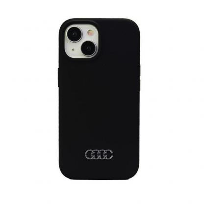Audi Liquid Silicone Case - дизайнерски силиконов калъф за iPhone 15 (черен) 