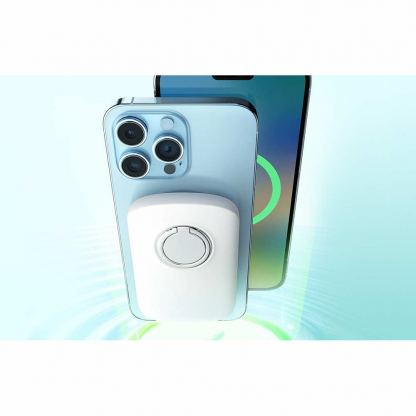 Joyroom Magnetic Wireless Ring Holder Power Bank 6000 mAh 20W - преносима външна батерия с USB-C порт, безжично зареждане с MagSafe и пръстен против изпускане (черен) 4