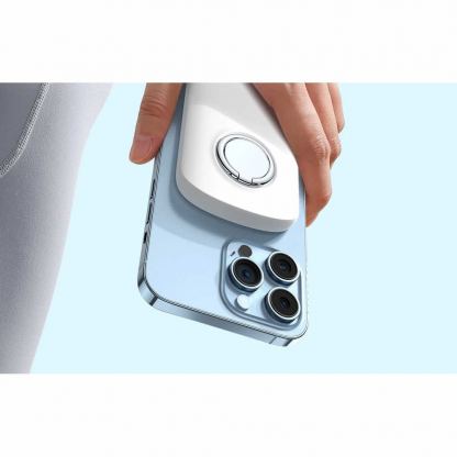 Joyroom Magnetic Wireless Ring Holder Power Bank 6000 mAh 20W - преносима външна батерия с USB-C порт, безжично зареждане с MagSafe и пръстен против изпускане (черен) 5