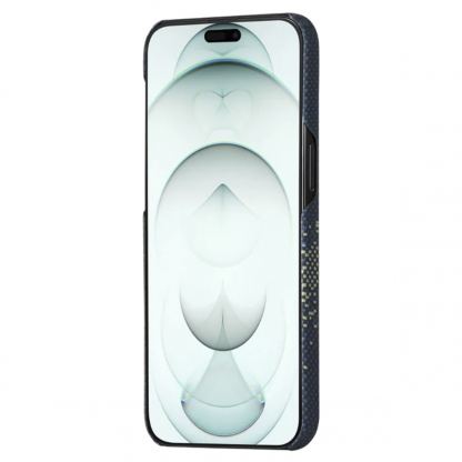 Pitaka MagEZ 4 1500D Star Peak Aramid Fiber MagSafe Case - кевларен кейс с MagSafe за iPhone 15 Pro Max (син-жълт) 3