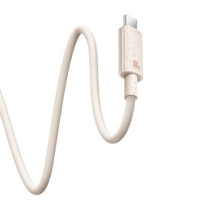 Baseus Habitat USB-A to USB-C Cable 100W - биоразградим USB кабел за устройства с USB-C порт (100 см) (розов) 3