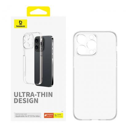 Baseus Lucent Case - поликарбонатов кейс за iPhone 15 Pro Max (прозрачен) 3