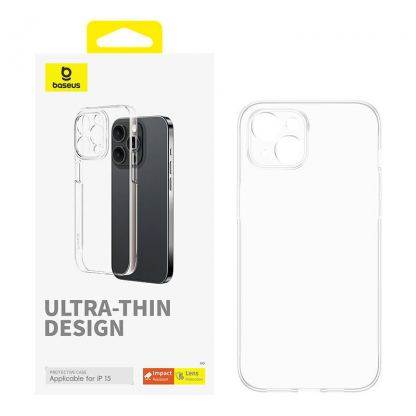 Baseus Lucent Case - поликарбонатов кейс за iPhone 15 (прозрачен) 3