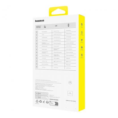 Baseus Sapphire Tempered Glass Film (0.30mm) - калено стъклено защитно покритие за дисплея на iPhone 15 Pro Max (черен-прозрачен) 5