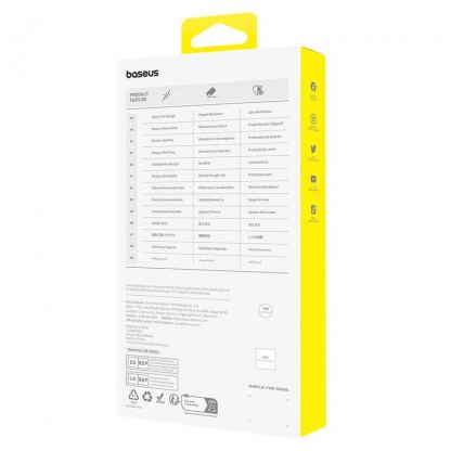 Baseus Diamond Tempered Glass Film (0.30mm) - калено стъклено защитно покритие за дисплея на iPhone 15 (черен-прозрачен) 2