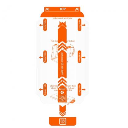 Mobile Origin Orange Screen Guard Spare Tempered Glass - допълнителен стъклен протектор за iPhone 14 Pro, подходящ за Mobile Origin Installation Tray 2