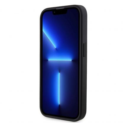 Ferrari Carbon Grip Stand Case - дизайнерски кожен кейс с поставка за iPhone 15 Pro Max (черен) 5