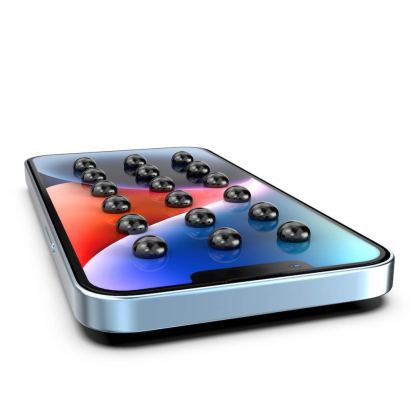 Mobile Origin Screen Guard Full Cover Tempered Glass - стъклено защитно покритие за дисплея на iPhone 14, iPhone 13, iPhone 13 Pro (черен-прозрачен) 9