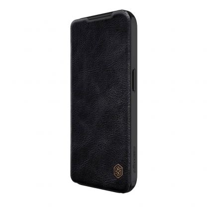 Nillkin Qin Book Pro Leather Flip Case - кожен калъф, тип портфейл за iPhone 15 Pro (черен) 2