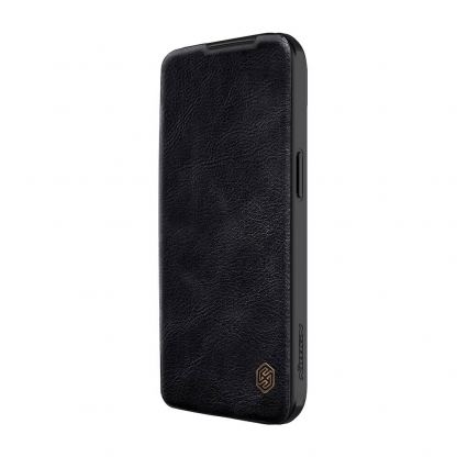 Nillkin Qin Book Pro Leather Flip Case - кожен калъф, тип портфейл за iPhone 15 (черен) 2