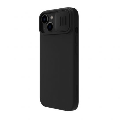 Nillkin CamShield Silky Magnetic Silicone Case - силиконов (TPU) калъф с MagSafe за iPhone 15 (черен) 2