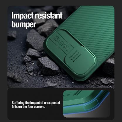 Nillkin CamShield Pro Magnetic Hard Case - хибриден удароустойчив кейс за iPhone 15 (син) 6