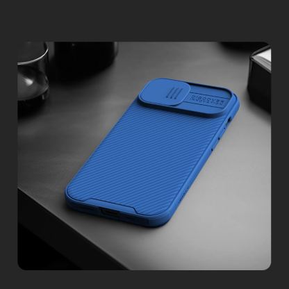 Nillkin CamShield Pro Magnetic Hard Case - хибриден удароустойчив кейс за iPhone 15 (син) 8