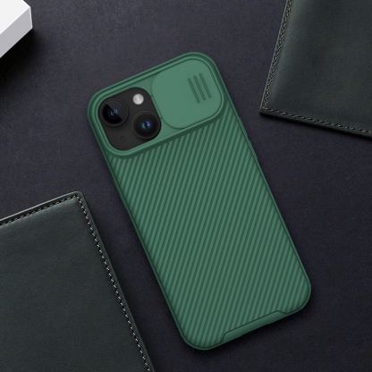 Nillkin CamShield Pro Hard Case - хибриден удароустойчив кейс за iPhone 15 Plus (зелен) 6