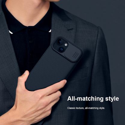 Nillkin CamShield Pro Hard Case - хибриден удароустойчив кейс за iPhone 15 (черен) 5