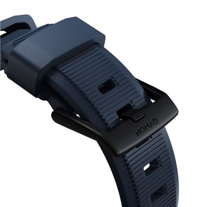 Nomad Rugged Strap - силиконова каишка за Apple Watch 42мм, 44мм, 45мм, 46мм, Ultra 49мм (син-черен) 4