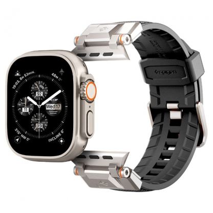 Spigen DuraPro Armor Band - силиконова каишка за Apple Watch 42мм, 44мм, 45мм, 46мм, Ultra 49мм (черен) 2