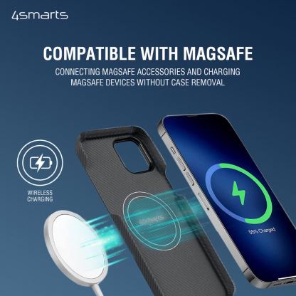 4smarts UltiMag Aramid Case - кевларен кейс с MagSafe за iPhone 14 (черен) 3