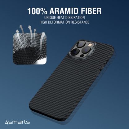 4smarts UltiMag Aramid Case - кевларен кейс с MagSafe за iPhone 14 (черен) 5