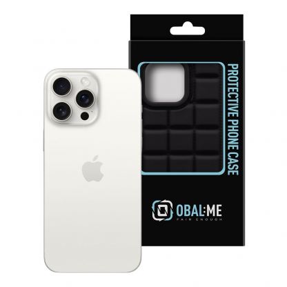 OBALME Block TPU Case - удароустойчив силиконов (TPU) калъф за iPhone 15 Pro Max (черен) 3