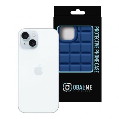 OBALME Block TPU Case - удароустойчив силиконов (TPU) калъф за iPhone 15 (син) 3