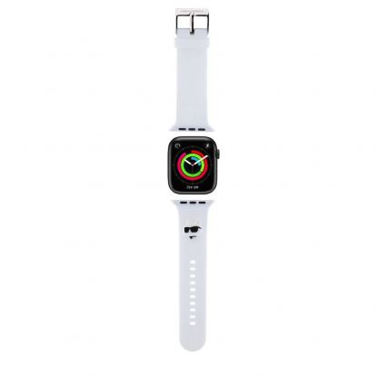 Karl Lagerfeld Choupette Head NFT Silicone Watch Strap - силиконова каишка за Apple Watch 38мм, 40мм, 41мм, 42мм (2024) (бял) 2