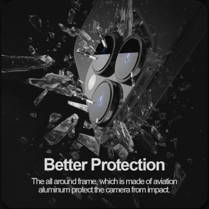 Nillkin CLRFilm Tempered Glass Lens Protector - предпазни стъклени лещи за камерата на iPhone 15 Pro, iPhone 15 Pro Max (черен) 6