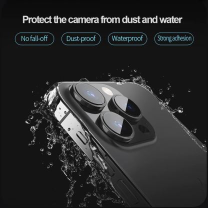 Nillkin CLRFilm Tempered Glass Lens Protector - предпазни стъклени лещи за камерата на iPhone 15 Pro, iPhone 15 Pro Max (черен) 7