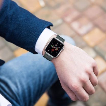 Tech-Protect Milanese Band Magnetic Stainless Steel Band - стоманена, неръждаема каишка за Apple Watch 42мм, 44мм, 45мм, 46мм, Ultra 49мм (бежов) 2