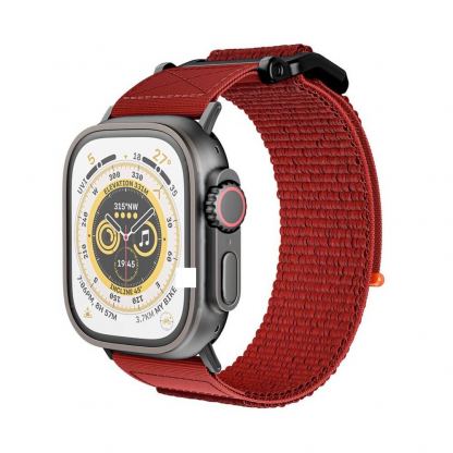 Tech-Protect Scout Watch Strap - изключително здрава текстилна каишка за Apple Watch 42мм, 44мм, 45мм, 46мм, Ultra 49мм (оранжев) 2