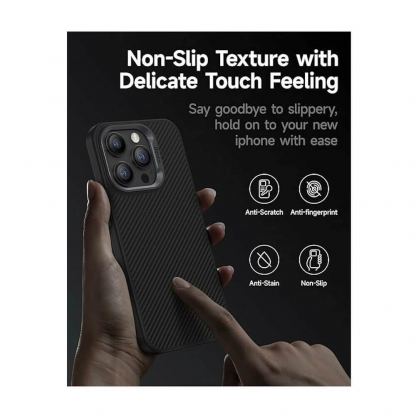 Benks MagClap ArmorPro Kevlar Case 600D - удароустойчив кевларен кейс с MagSafe за iPhone 15 Pro (черен) 11