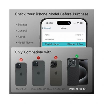 Benks MagClap ArmorPro Kevlar Case 600D - удароустойчив кевларен кейс с MagSafe за iPhone 15 Pro Max (черен) 12