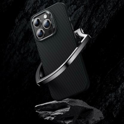 Benks MagClap ArmorPro Kevlar Case 600D - удароустойчив кевларен кейс с MagSafe за iPhone 15 Pro Max (черен) 13