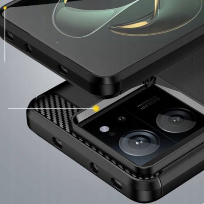 Tech-Protect Carbon Flexible TPU Case  - тънък силиконов (TPU) калъф за Xiaomi 13T, Xiaomi 13T Pro (черен) 3