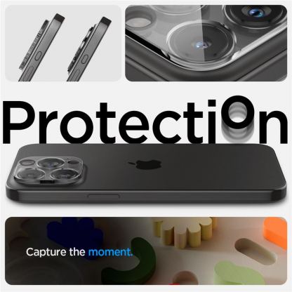 Spigen Optik Lens Protector 2 Pack - комплект 2 броя предпазни стъклени протектора за камерата на iPhone 15 Pro, iPhone 15 Pro Max, iPhone 14 Pro, iPhone 14 Pro Max (прозрачен) 8