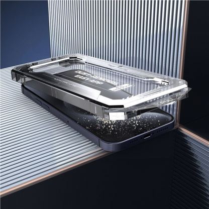 Mobile Origin Screen Guard Full Cover Tempered Glass - стъклено защитно покритие за дисплея на iPhone 15 Pro Max (черен-прозрачен) 9