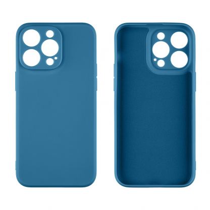 OBALME Basic Matte TPU Case - силиконов (TPU) калъф за iPhone 15 Pro Max (син)  2