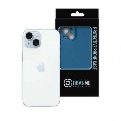 OBALME Basic Matte TPU Case - силиконов (TPU) калъф за iPhone 15 (син)  3